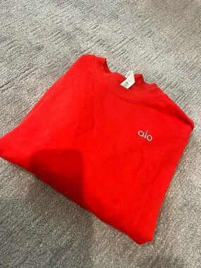 Alo neon red Crewneck Sweatshirt